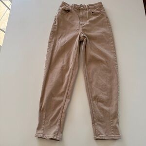Divided H&M- Tan- Khaki- Barrel Leg Denim- High Rise- Women’s 4